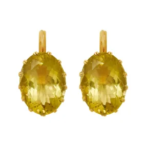 Oval Crown Lemon Topaz