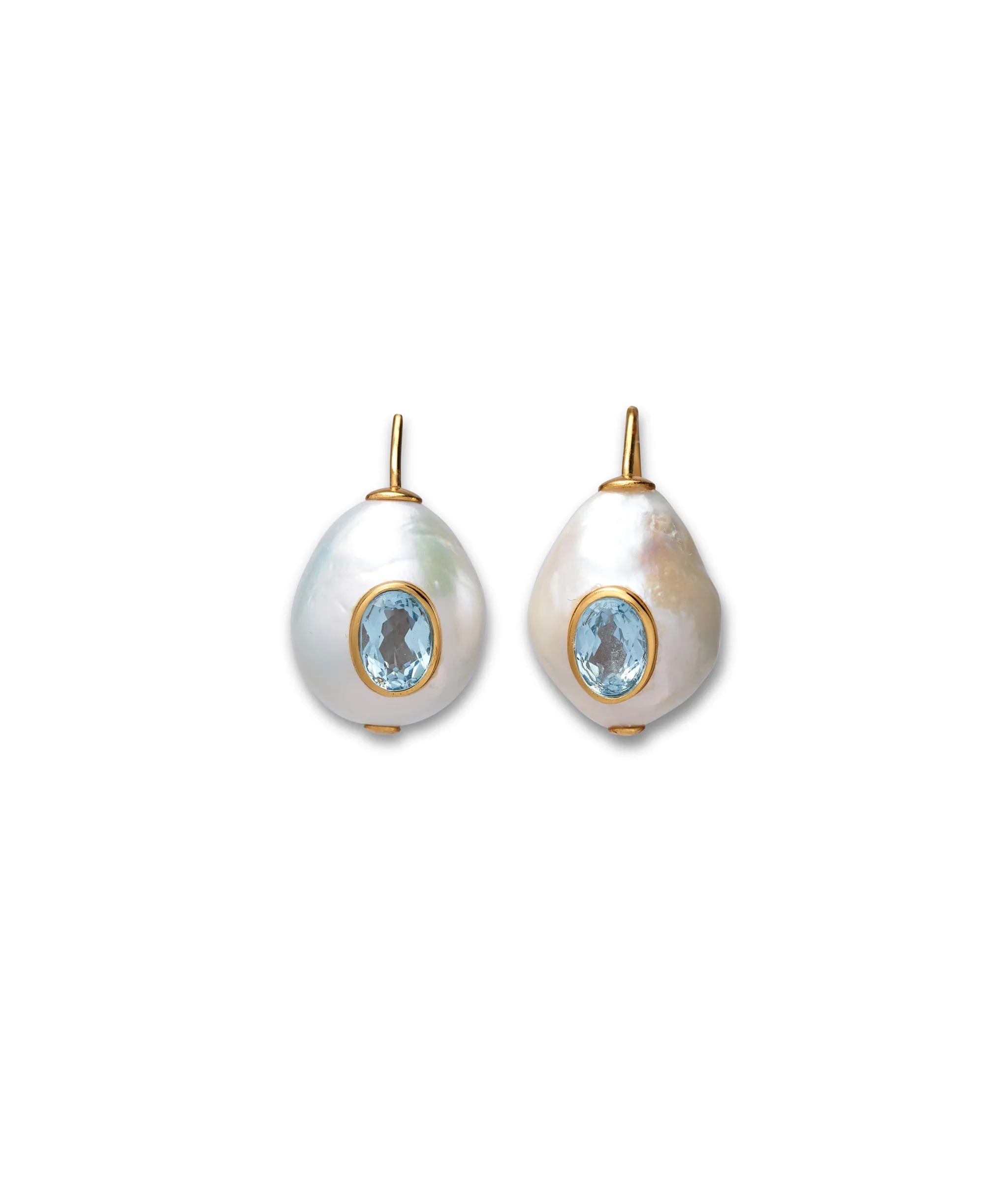 Pearl Pablo Earrings in Blue Topaz