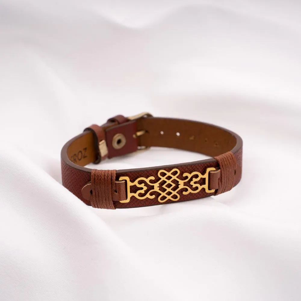 Peroz Vincent - Men’s Brown Leather Bracelet