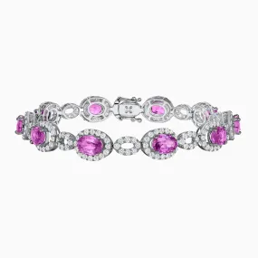 Pink Sapphire Gold Bracelet