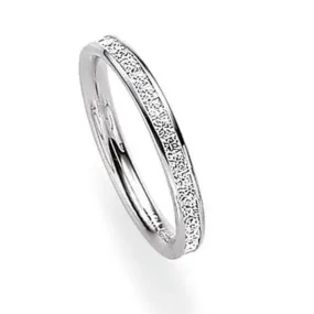 Platinum full eternity 0.95ct TW VS1 ladies diamond ring