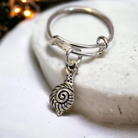 Pretty Snail Expandable Charm Ring