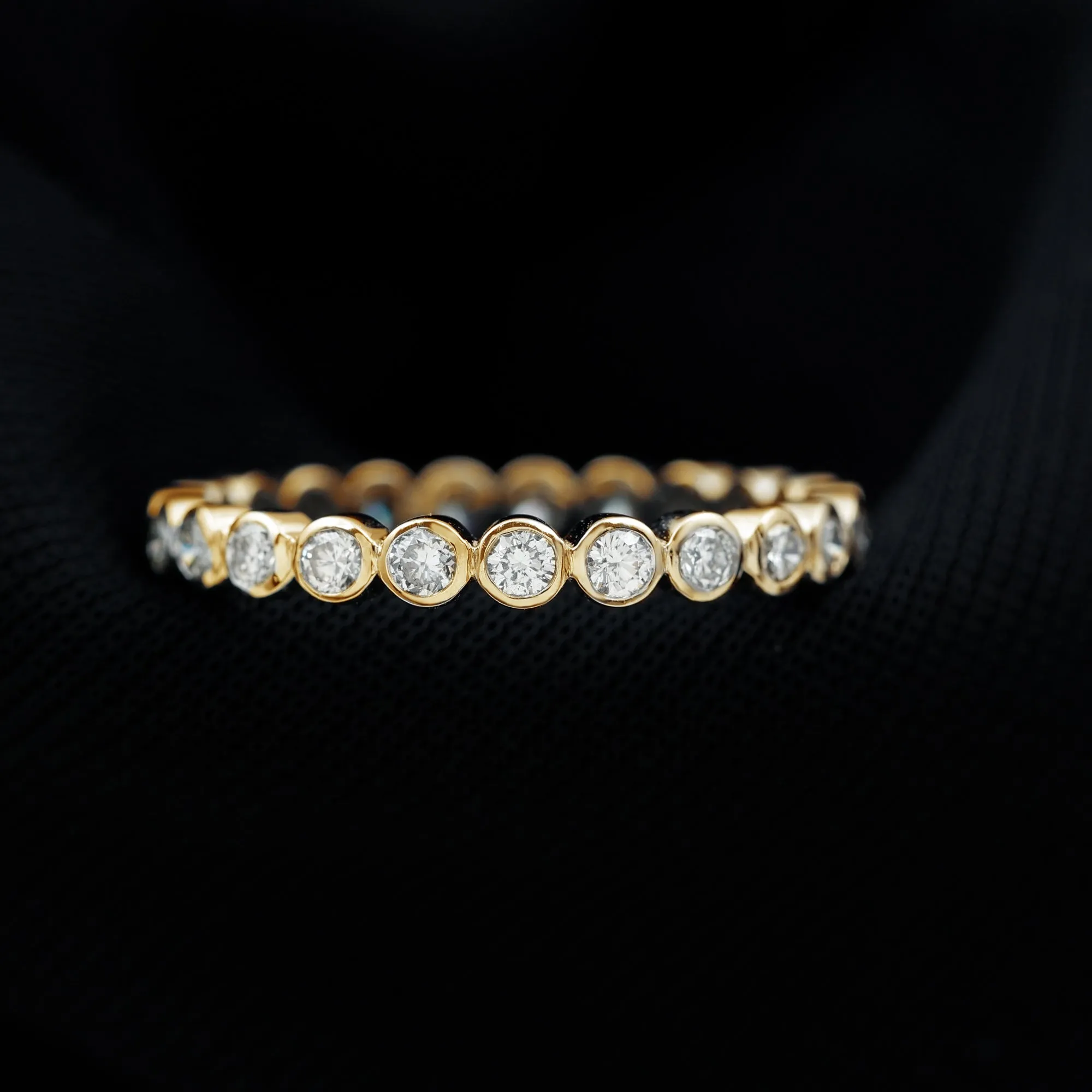 Real Diamond Eternity Ring in Bezel Setting