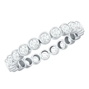 Real Diamond Eternity Ring in Bezel Setting