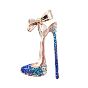 Rhinestone Bow High Heels Brooch 水鑽蝴蝶結高跟鞋胸針 KCHM1025