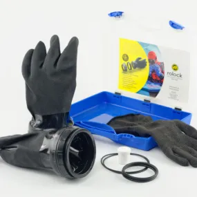 RoLock 3 with Pre-mounted Black PVC Gloves with Removable Inner Liner