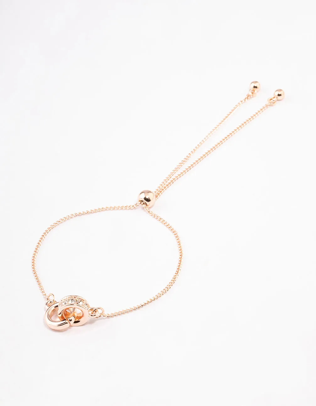 Rose Gold Double Circle Lock Bracelet