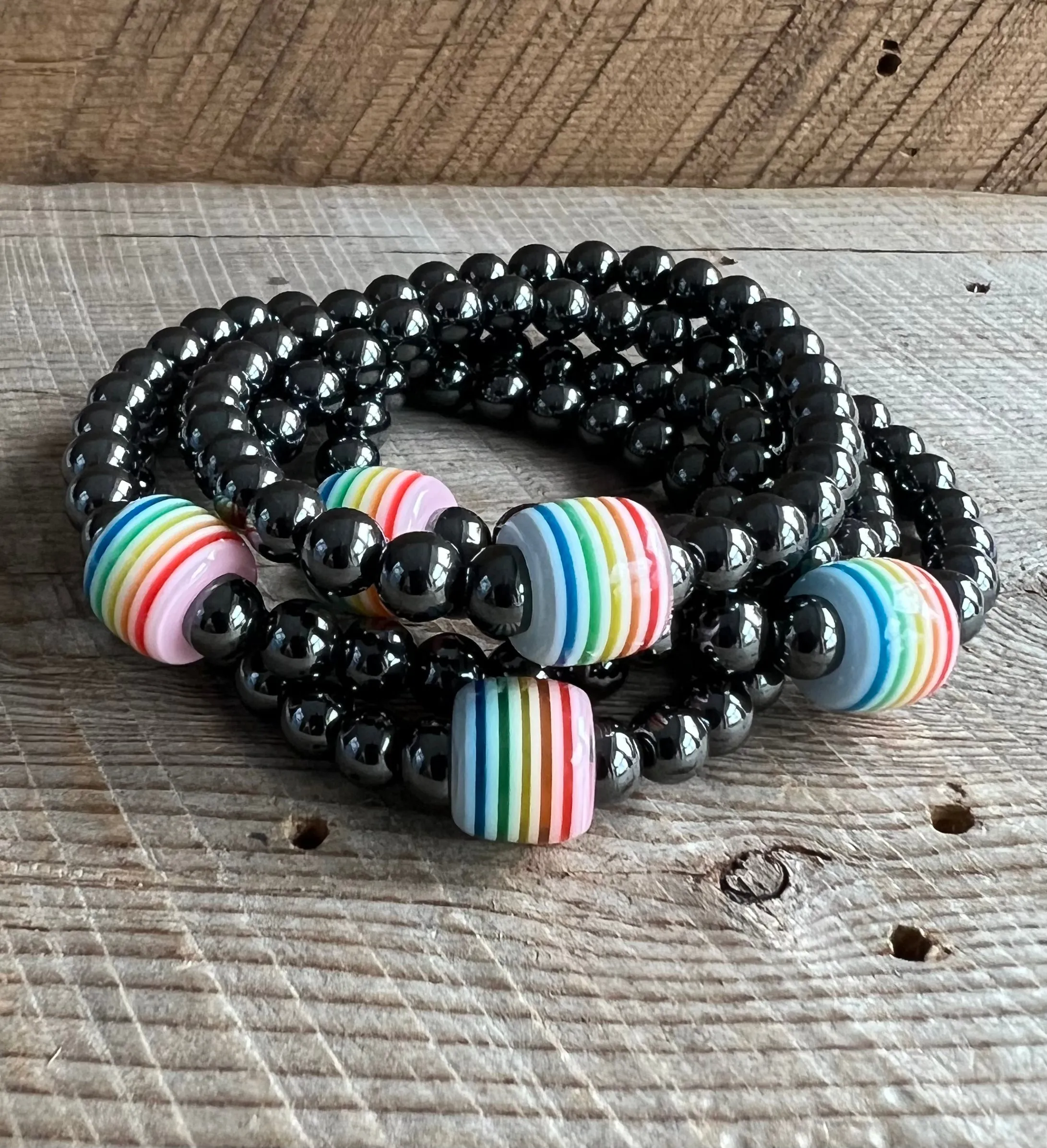 SariBlue® All Y’all Rainbow Hematite Bracelet