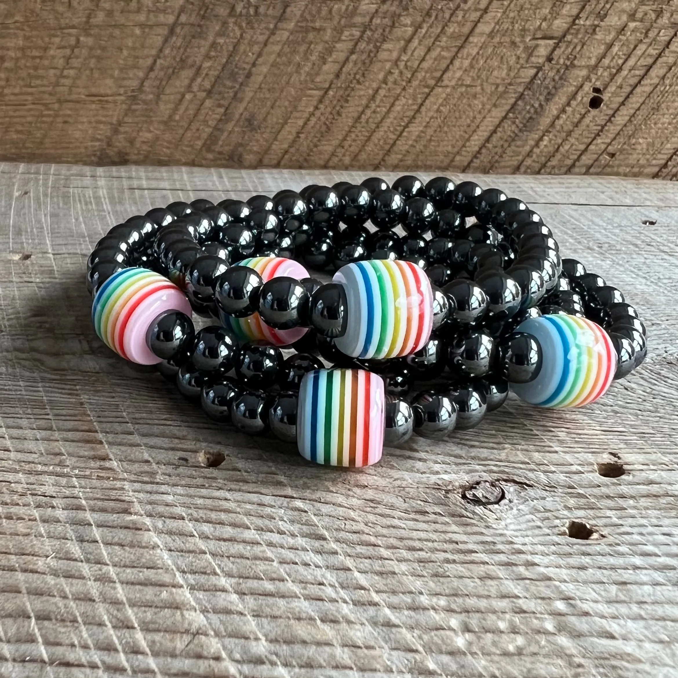 SariBlue® All Y’all Rainbow Hematite Bracelet