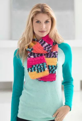 Sassy Striped Scarf Pattern (Crochet)