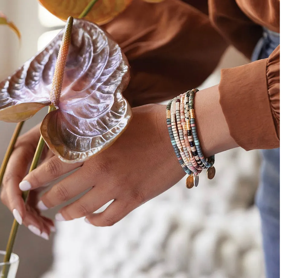 Scout Stone Intention Bracelet - Dalmatian Jasper / Gold