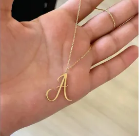 Script Initial Necklace