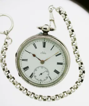 Silver Antique Open Face Pocket Watch London 1892