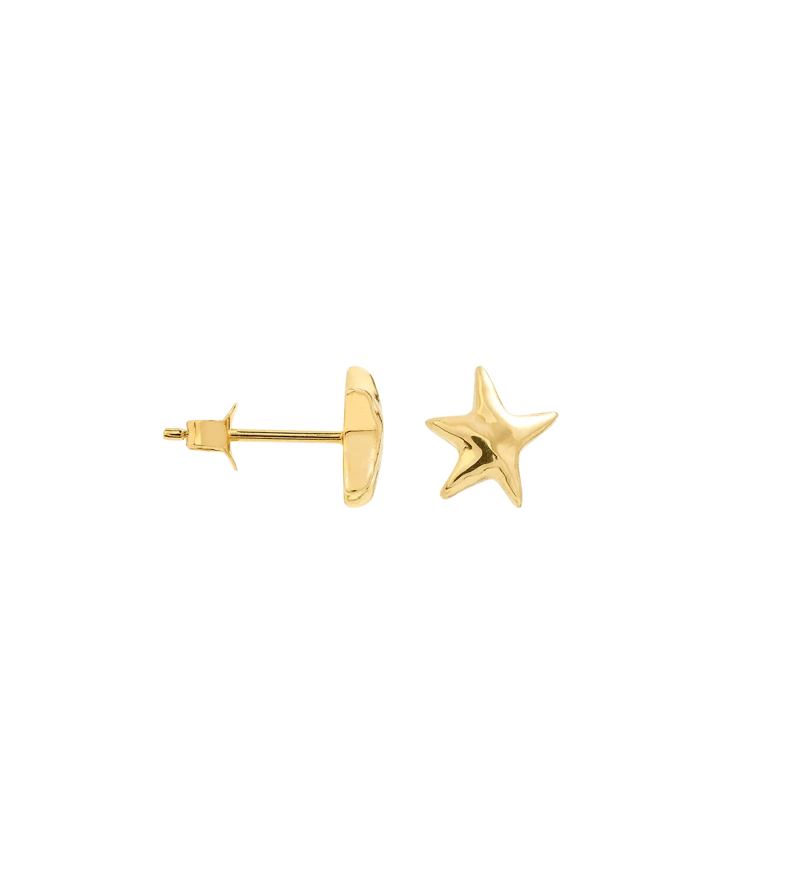 Single Mesmerising Star Stud Earring 14K