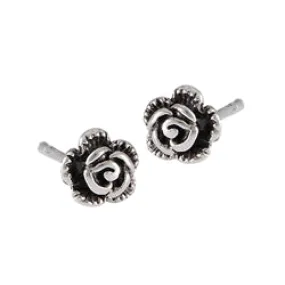 Small Rose Silver Stud