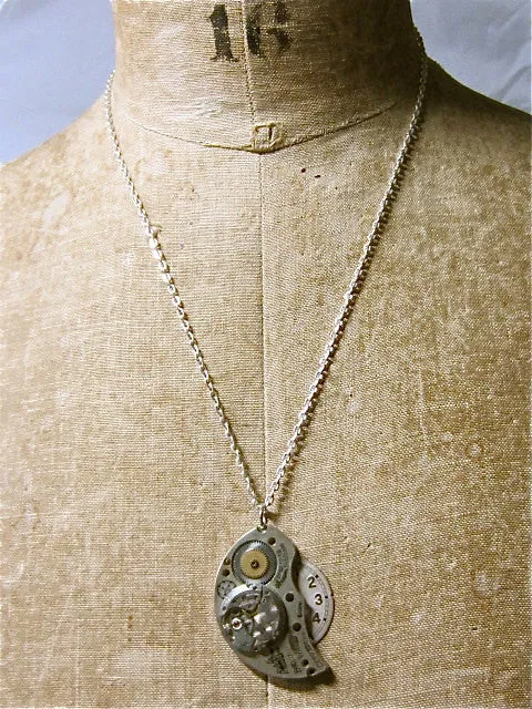 STeampunk Pendant necklace - Archive - Handmade Steampunk jewelry made with real vintage pocket watch and watch parts