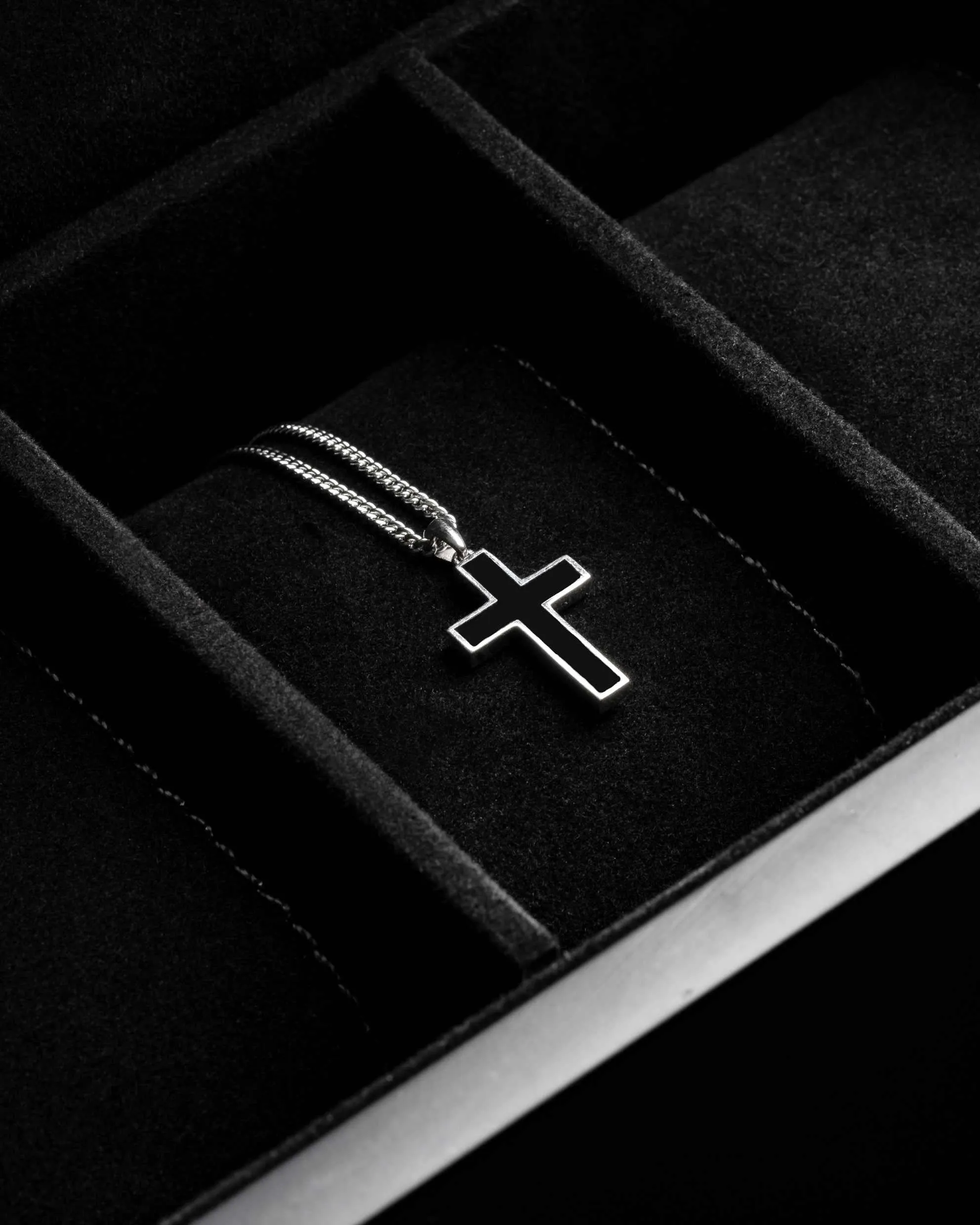 Stone Cross Box Set - Silver