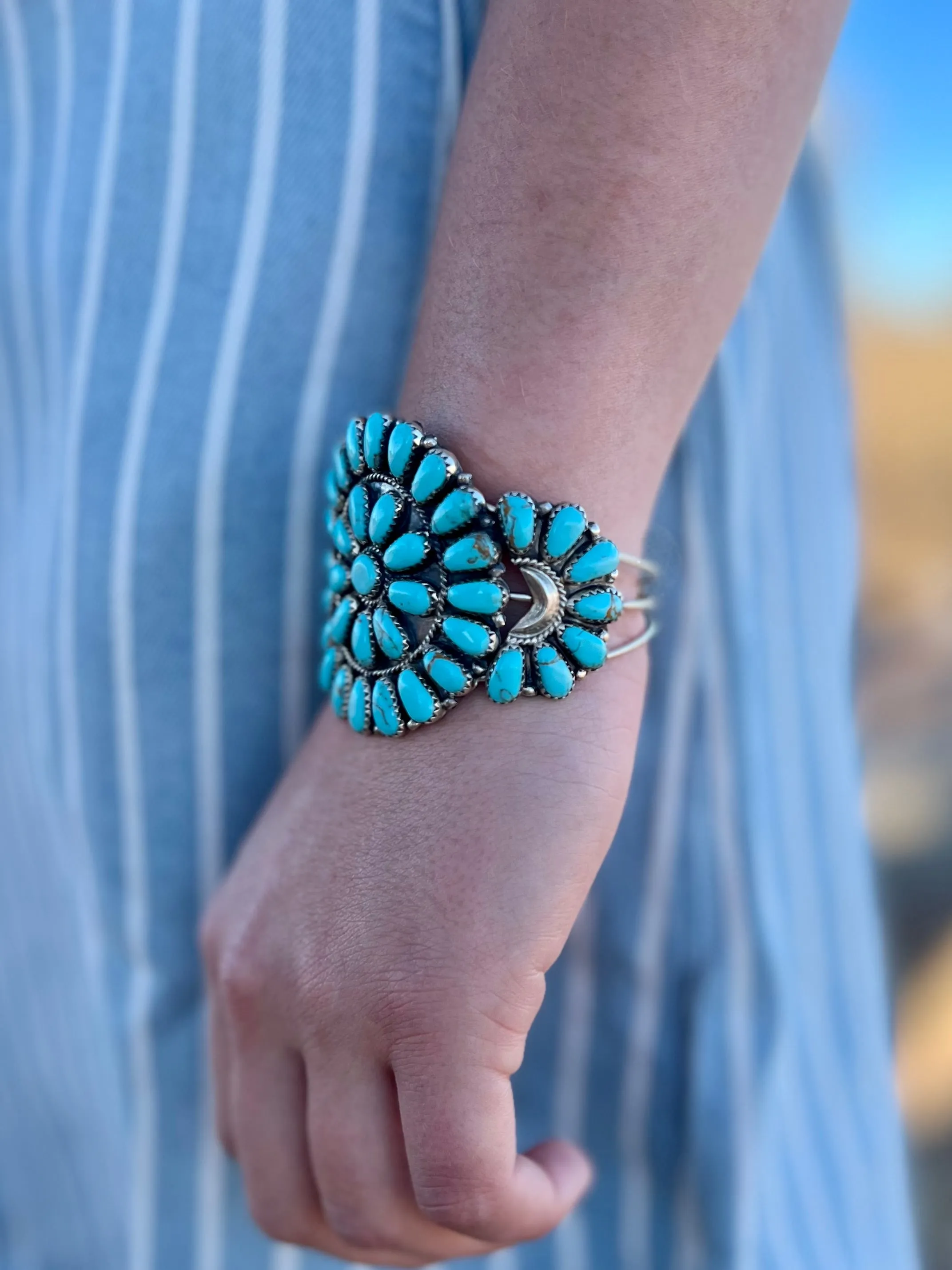 Tala Navajo Turquoise Sterling Silver Cuff Bracelet