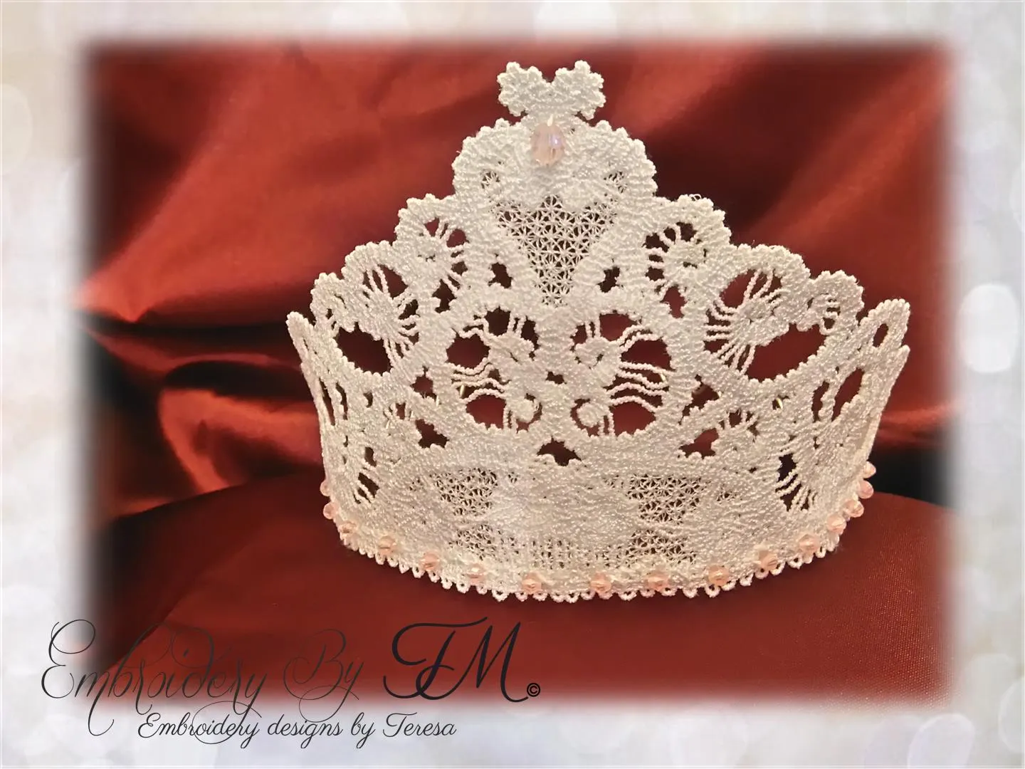 Tiara lace machine embroidery ( battenburg lace)