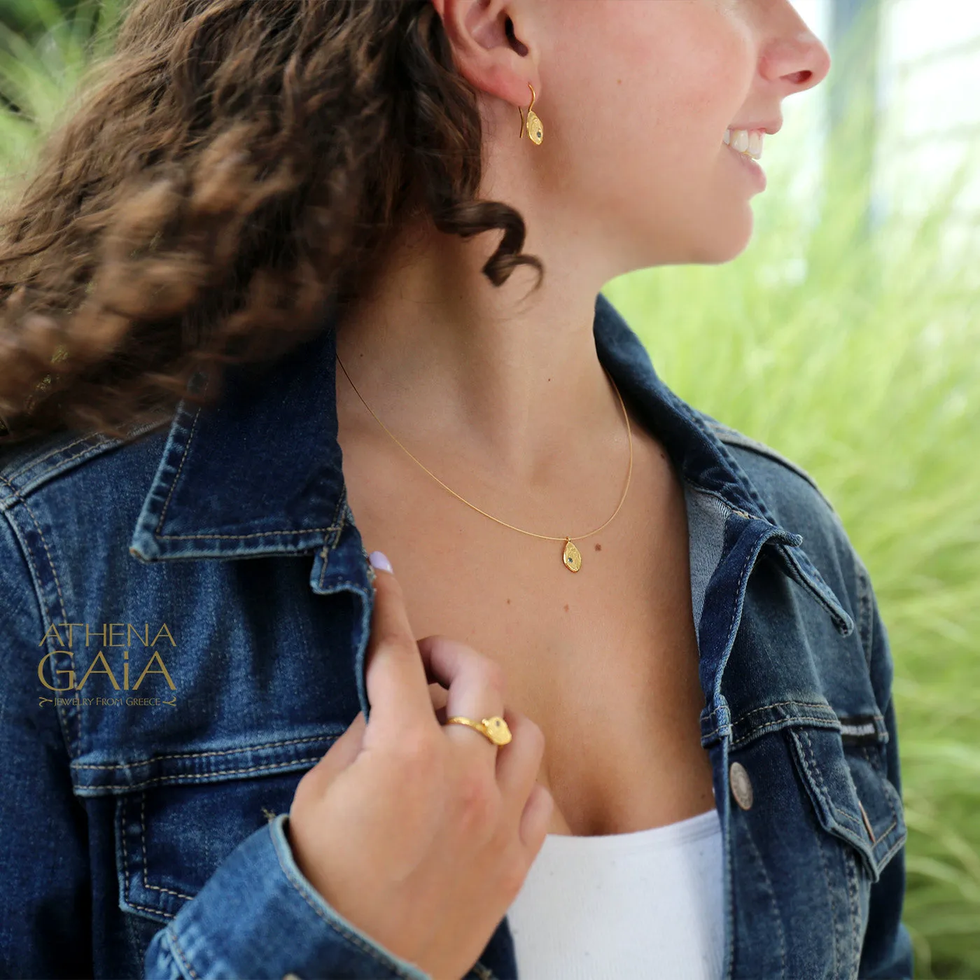 Topaz Pebble Drop Necklace