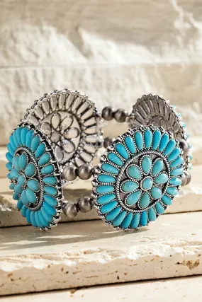 Turquoise Bead Stretch Bracelet