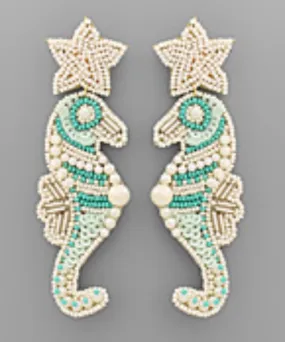 Turquoise Seahorse Earrings