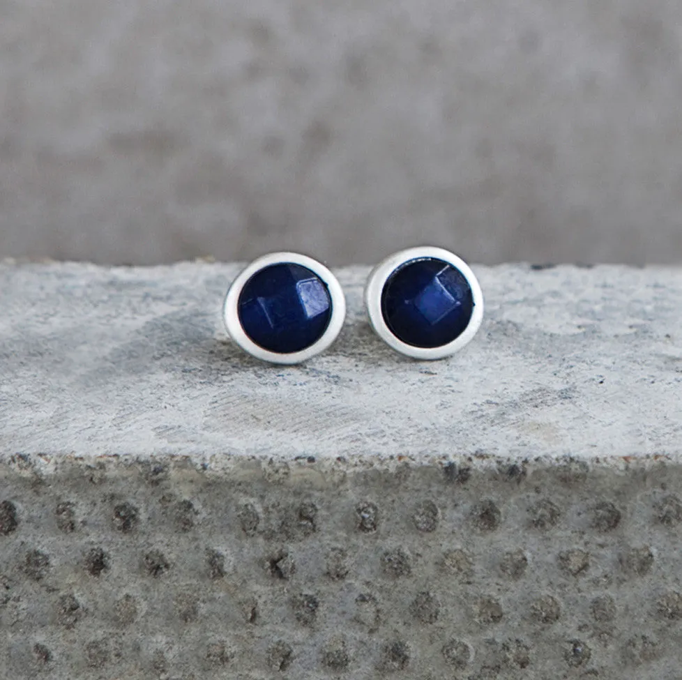 Tutti Stone Stud Earrings – Navy/AS