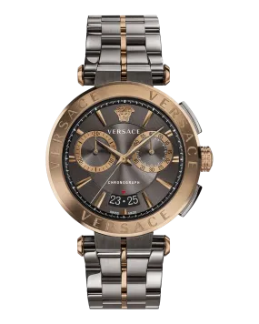 Versace Men's Watch Aion Chronograph 45mm Grey Bronze VE1D02023