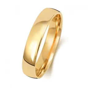 Wedding Band 9K Slight Court 4mm-1.2 Wedding  Ring W114L