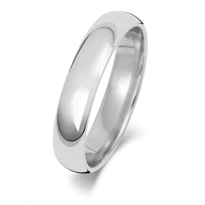 Wedding Band Platinum Trad Court 4mm Wedding  Ring WP164H