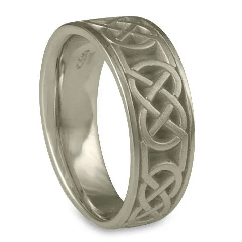 Wide Love Knot Wedding Ring in Palladium