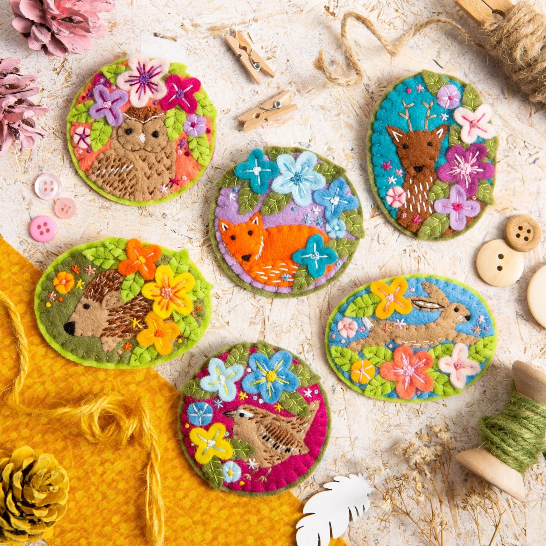 Wren Felt Craft Brooch Kit