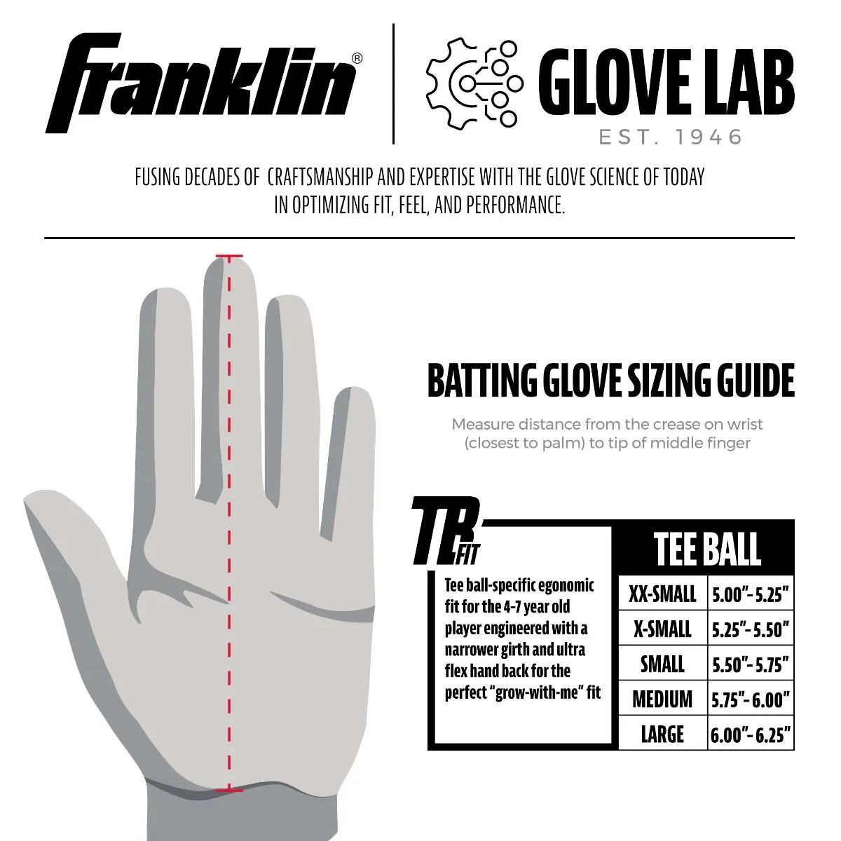 Youth Grow-To-Pro Tee Ball Batting Gloves